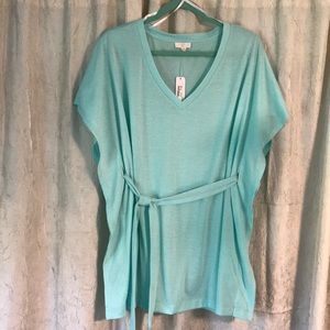 Charming Charlie womans mint jersey knit top